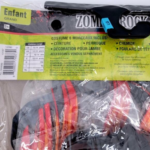 Rock‎ Zombie Kids Costume Large NWT - Picture 6 of 6